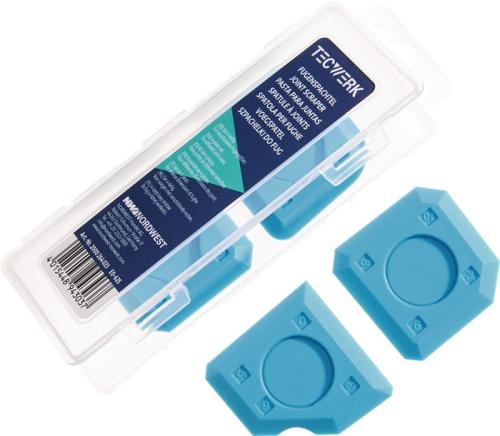 TECWERK Fugenspachtel passend für eckige und runde Fugen Kunststoff 4-teilig Set